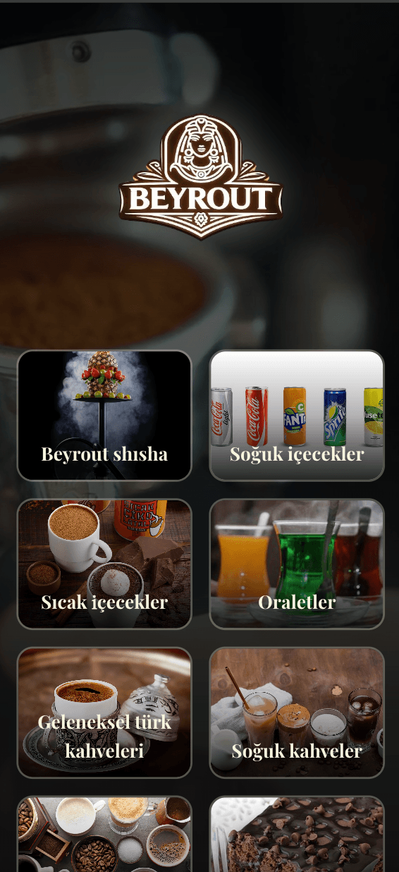 Beyrout Lounge QR Menü