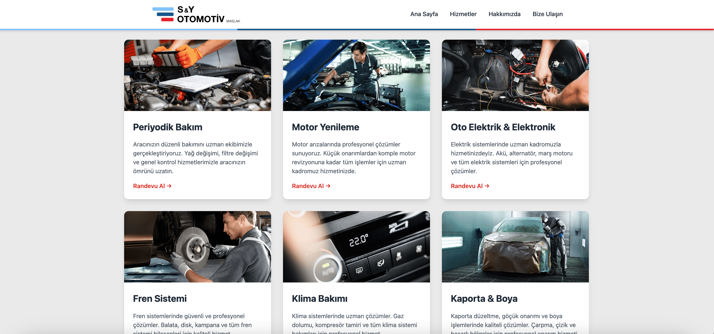 S&Y Otomotiv Servis ekran 2